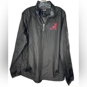 Gen 2 Alabama Crimson Tide Rain Jacket Windbreaker Black Red Script “A” - Medium